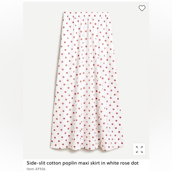 NEW J. Crew Set. Puff sleeve smocked top and skirt in white rose dot. Sizes S,M - Picture 10 of 16